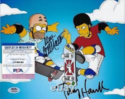 TONY HAWK DAN CASTELLANETA Signed Auto 8x10 Photo PSA/DNA COA The Simpsons