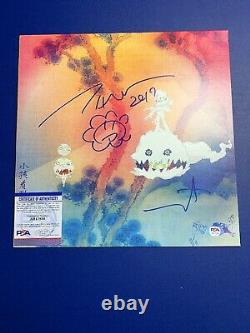 Takashi Murakami and Kanye West Signed Vinyl PSA/DNA COA Kids See Ghosts Sketch