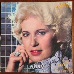 Tammy Wynette PSA DNA Coa Signed Even The Strong Get Lonely Singer Record Album