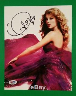 Taylor Swift Signed Autographed Color 8x10 Photo Psa/dna Coa Plus Photo Proof