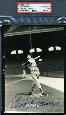 Ted Williams PSA DNA Coa Autograph Hand Signed 5x7 Photo