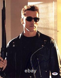 Terminator 2 Arnold Scwarzenegger Signed Photo 11x14 410 With PSA / DNA COA