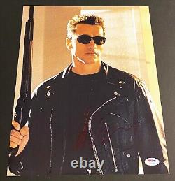 Terminator 2 Arnold Scwarzenegger Signed Photo 11x14 410 With PSA / DNA COA