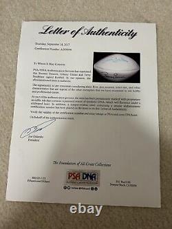 Terry Bradshaw / Johnny Unitas Signed Wilson Football PSA/DNA COA