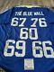The Blue Wall Autographed/signed Jersey Psa/dna Coa New York Giants Oline Champs