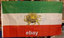 The Iron Sheik Signed 3x5 Iranian Flag IRAN PSA/DNA COA WWE WWF Champ Autograph