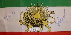 The Iron Sheik Signed 3x5 Iranian Flag IRAN PSA/DNA COA WWE WWF Champ Autograph