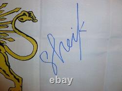 The Iron Sheik Signed 3x5 Iranian Flag IRAN PSA/DNA COA WWE WWF Champ Autograph