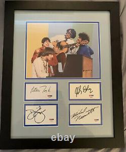 The Monkees Signed Autographed Framed Photo Piece! PSA/DNA COA! All Members