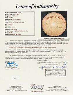 The Only Josh Gibson Single Signed Baseball On Earth PSA DNA & JSA COA