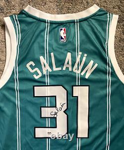 Tidjane Salaun Signed Autographed #6 Pick Charlotte Hornets Jersey PSA/DNA COA