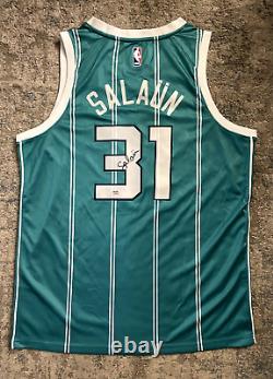 Tidjane Salaun Signed Autographed #6 Pick Charlotte Hornets Jersey PSA/DNA COA