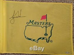Tiger Woods Signed Tournament Used Masters Pin Flag UDA COA & PSA/DNA