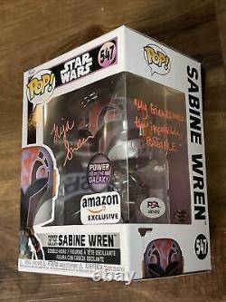 Tiya Sircar Signed/Inscribed FUNKO POP! STAR WARS REBELS SABINE #547 PSA/DNA COA