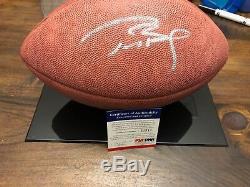 Tom Brady Signed NFL Official Duke Football Psa/dna Coa Autograph