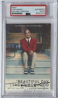 Tom Hanks SIGNED Mr Rogers A Beautiful Day Picture Print PSA DNA COA Autograph