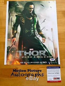 Tom Hiddleston Signed 11x14 Photo Psa Dna Coa Autograph Loki