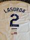 Tom Lasorda Autographed/signed Jersey Psa/dna Coa White Custom Jersey Tommy