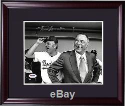 Tommy Lasorda Dodgers signed 8x10 Frank Sinatra photo framed auto PSA DNA COA
