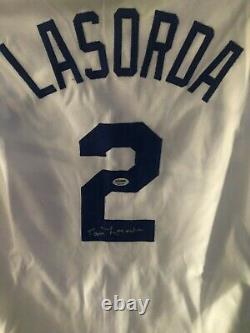 Tommy Lasorda Los Angeles Dodgers Signed Autographed Jersey #2 PSA/DNA with COA