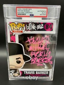 Travis Barker Signed Blink 182 Funko Pop #84 PSA/DNA COA AI37003
