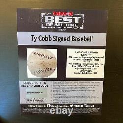Ty Cobb Single Signed Autographed 1920's American League Baseball PSA DNA COA