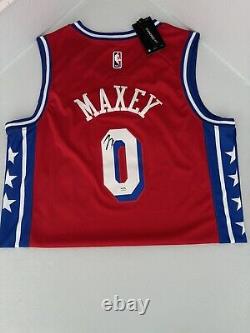 Tyrese Maxey Signed Autographed Philadelphia 76ers Jersey Psa/Dna Coa