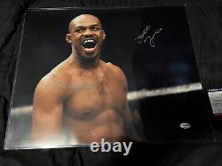 UFC Jon Jones Bones Signed 16x20 Photo PSA/DNA COA Champion GOAT