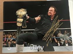 Undertaker Signed Autographed WWE 11x14 PSA DNA COA! #3