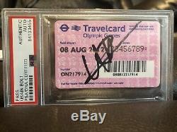 Usain Bolt Fastest Man Signed Rare 2012 Olympic Travel Card Psa Dna Coa Auto