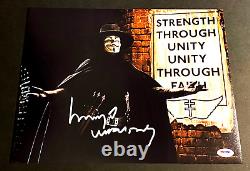 V For Vendetta Hugo Weaving Signed Photo 11x14 With PSA / DNA COA Autograph