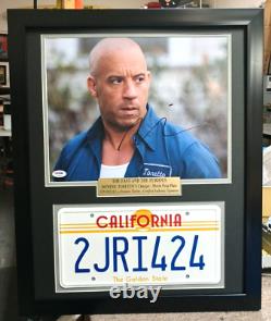 VIN DIESEL signed Fast And The Furious Car Prop PSA/DNA COA Frame 1970 Charger