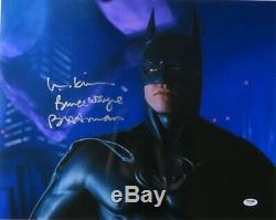 Val Kilmer Signed Batman Authentic Autographed 16x20 Photo withInsc. PSA/DNA COA