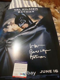 Val Kilmer auto PSA/DNA COA BATMAN 16x20 SILVER Bruce Wayne autograph Signed