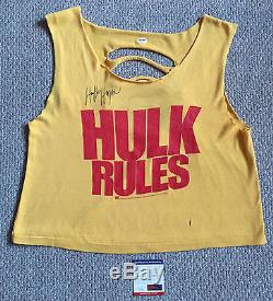 Vintage HULK HOGAN Signed WWF Original HULK RULES Tank Top Shirt WWE PSA/DNA COA