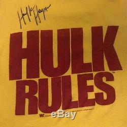 Vintage HULK HOGAN Signed WWF Original HULK RULES Tank Top Shirt WWE PSA/DNA COA