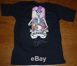 Viva La Bam Margera Signed Element Skateboard Shirt Black XL PSA/DNA COA Jackass