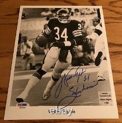 WALTER PAYTON Autographed Signed 8x10 Bears BW Photo PSA/DNA Full Letter COA