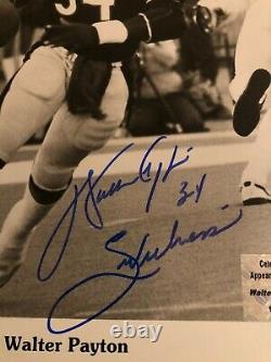 WALTER PAYTON Autographed Signed 8x10 Bears BW Photo PSA/DNA Full Letter COA