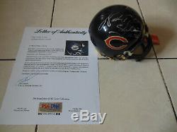 WALTER PAYTON Autographed Signed Chicago Bears Mini Helmet with PSA DNA COA