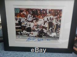 WALTER PAYTON FRAMED MATTED AUTOGRAPH PHOTO WithSWEETNESS COA PAYTON PSA/DNA