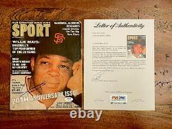 WILLIE MAYS PSA/DNA SIGNED 1966 20th Anniversary SPORT MAGAZINE Auto LOA COA