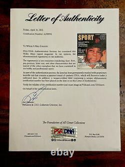 WILLIE MAYS PSA/DNA SIGNED 1966 20th Anniversary SPORT MAGAZINE Auto LOA COA