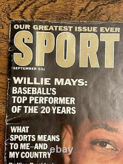 WILLIE MAYS PSA/DNA SIGNED 1966 20th Anniversary SPORT MAGAZINE Auto LOA COA