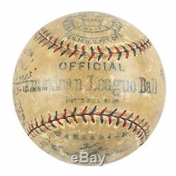 Walter Johnson Single Signed 1924 World Series Game Used Baseball PSA DNA COA