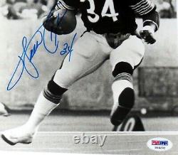 Walter Payton Autographed 8x10 Photo & Chicago Bears Jersey Psa Dna Coa Framed