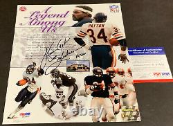 Walter Payton Chicago Bears Autographed Signed 8x10 Photo Psa Dna Coa