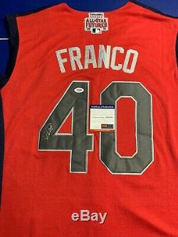 Wander Franco Signed Jersey PSA/DNA COA 2019 Futures Game Tampa Bay Rays Adult L