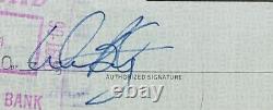Warren Beatty Signed Auto 11x18 Matted Check Display with 8x10 Photo PSA/DNA COA