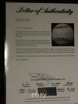 Willie Mays, Hank Aaron, Eddie Murray Signed Baseball PSA DNA COA